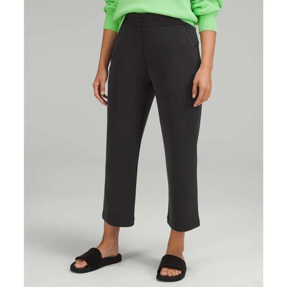 Lululemon Softstreme High-Rise Straight Leg Crop, Black, Size 10